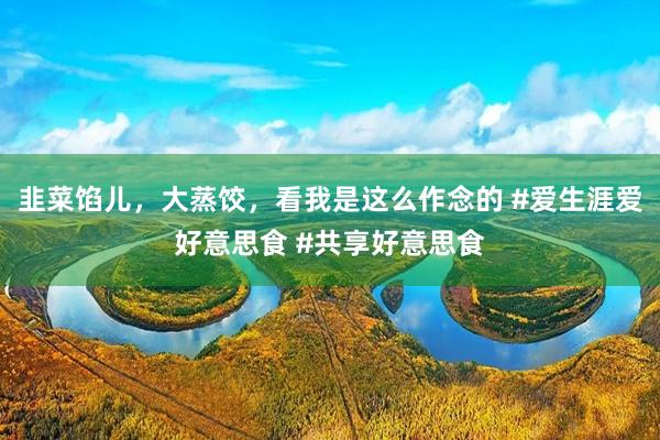韭菜馅儿，大蒸饺，看我是这么作念的 #爱生涯爱好意思食 #共享好意思食