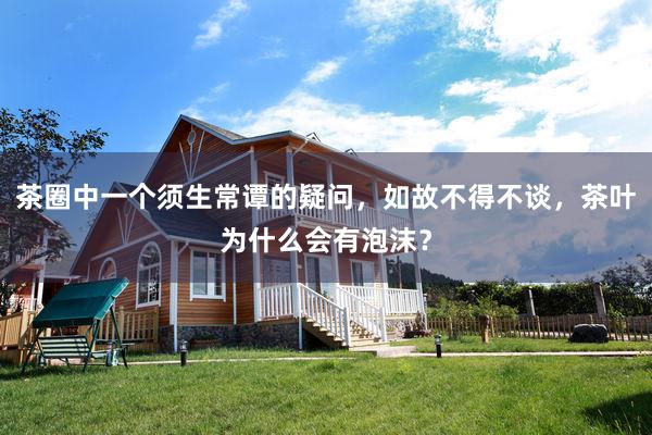 茶圈中一个须生常谭的疑问，如故不得不谈，茶叶为什么会有泡沫？