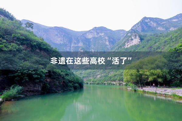 非遗在这些高校“活了”