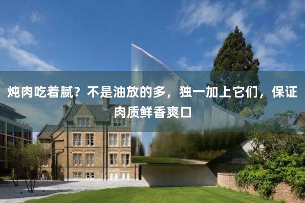 炖肉吃着腻？不是油放的多，独一加上它们，保证肉质鲜香爽口