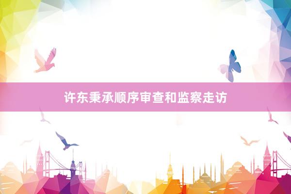 许东秉承顺序审查和监察走访